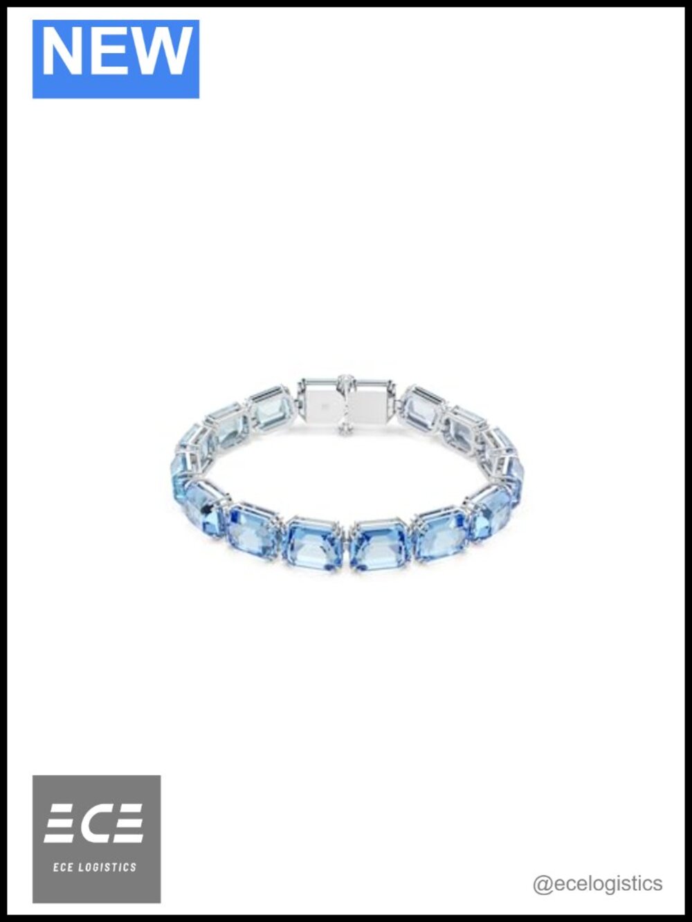 Swarovski Millenia Tennis Bracelet Octagon Cut Rhodium Plated Gradient
